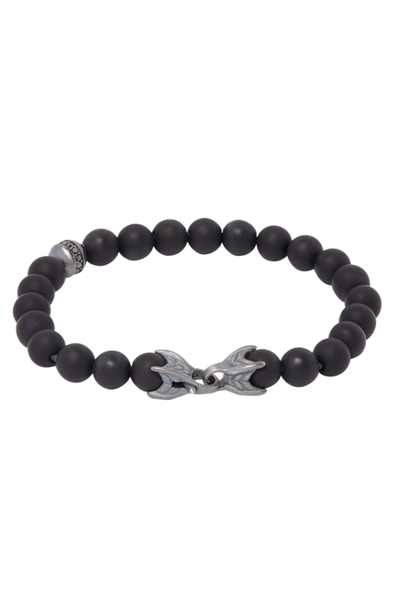 Spiritual Black Diamonds & Onyx Beads Bracelet